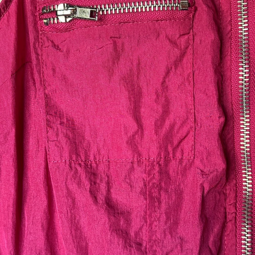 Vibrant Pink Jumpsuit CARGO POCKETS elastic waist - Picture 7 of 7